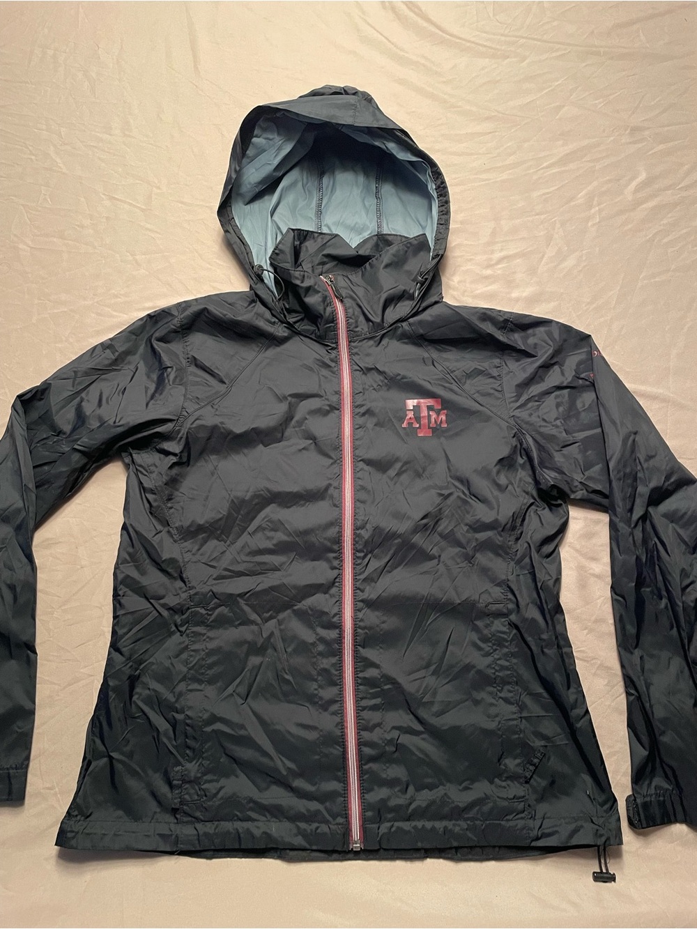 Columbia Lightweight Windbreaker Hooded Full-Zip Jacket - Texas A&M Black/Red